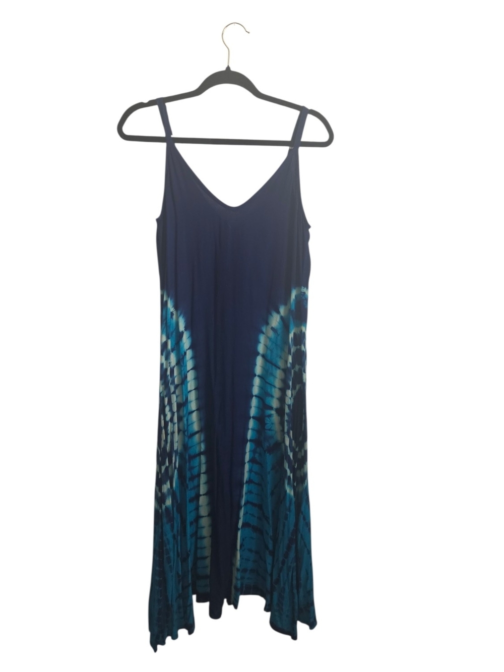 Shoreline Navy and Teal Tie-Dye Maxi Dress